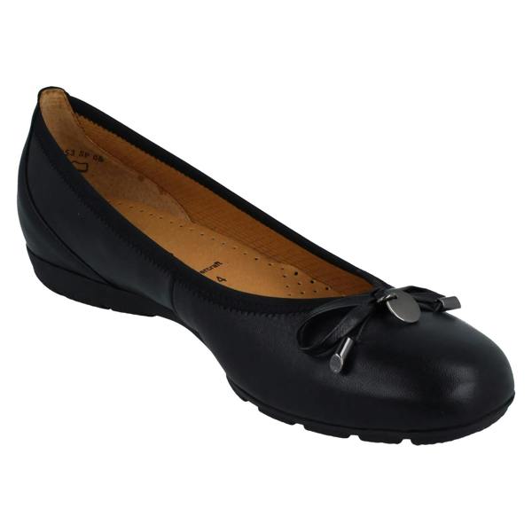 Gabor Ladies Gabor Ballet Pump Slip On Shoes With Bow Detail 54.164