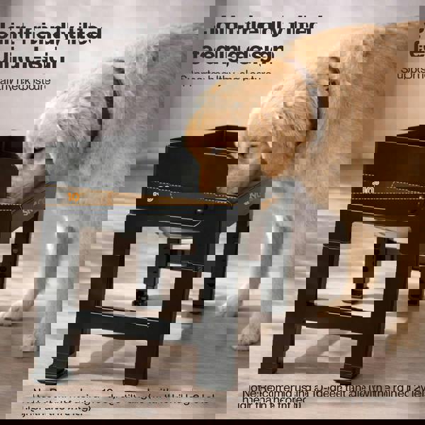 Skylos Elevated Pet Feeder Double Raised Dog Bowls 6 Height Food Water Feeding