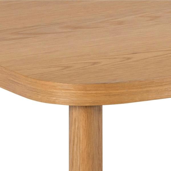 Wyld Haus Bermudas Natural Oak Wood Rectangular Coffee Table Bottom Shelf