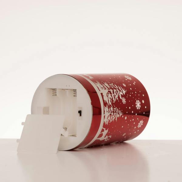 13cm Christmas Decorated Vase Table Lamp with Forest Scene and Warm White LED Lights image 9