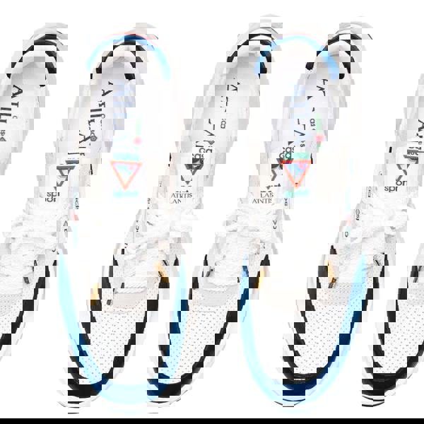 Casablanca Atlantis Navy Detail White Shoes