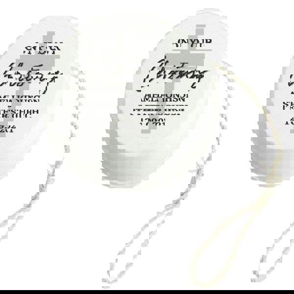 Personalised Memento Company Personalised On Your Christening White Wooden Yoyo