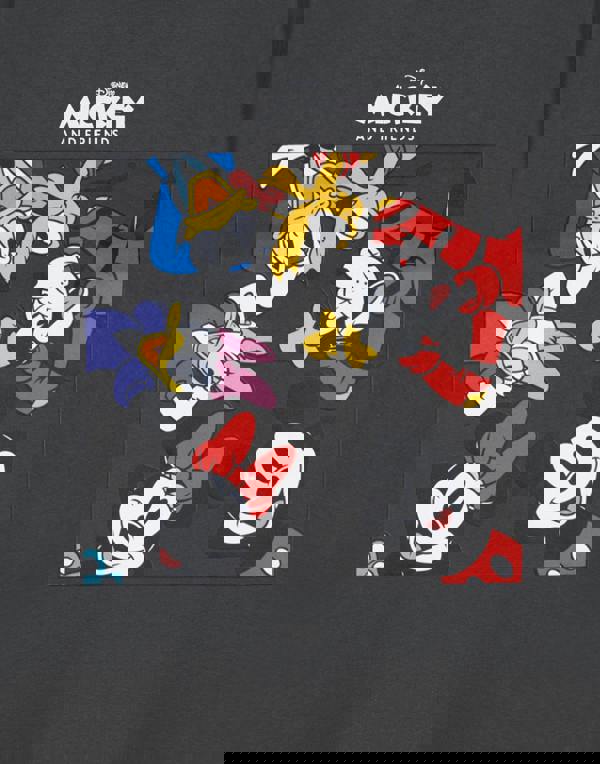 Disney Unisex Grey Mickey & Friends Short Sleeved T-Shirt