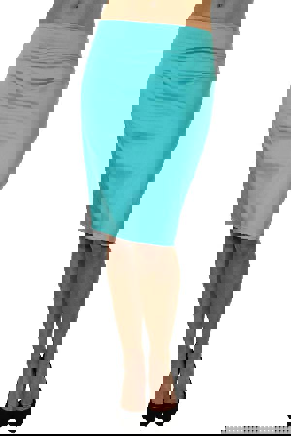 Paulo Due Women's Smart Stretch Knee Length Pencil Skirt