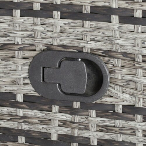 Wyld Haus Nodika Rattan Grey 2 Seater Outdoor Bistro Set with Reclining Armchairs and Table