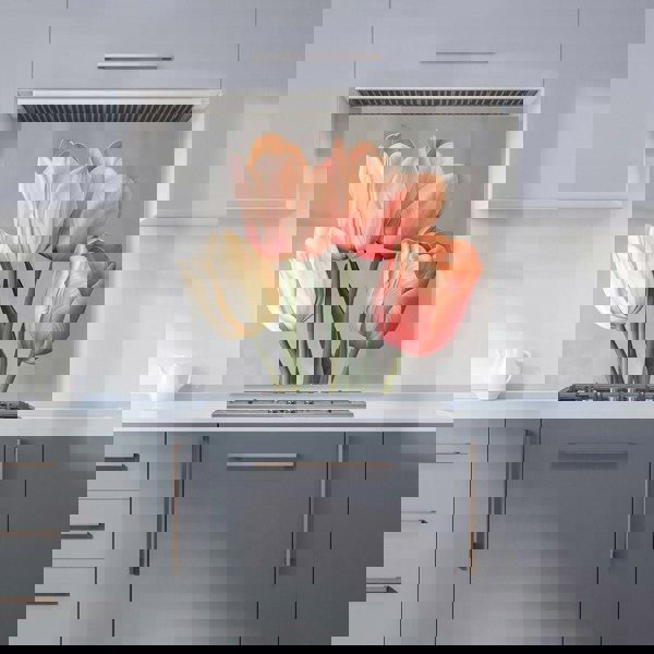 Warren Reed - Designer Spring Tulips Kitchen Splashback