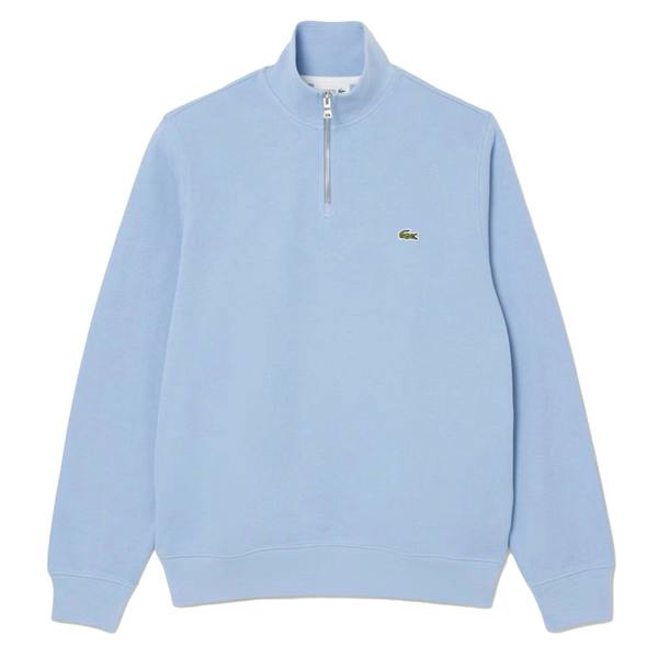 Lacoste Zip-Up High Neck Interlock Sweatshirt Light Blue