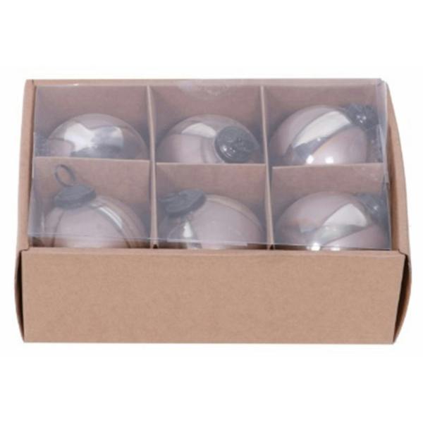 Hill Interiors Ombre Bauble (Pack of 6) - Coffee - 