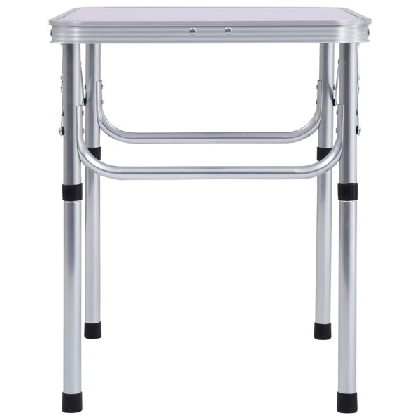 Berkfield Folding Camping Table White Aluminium 60x45 cm
