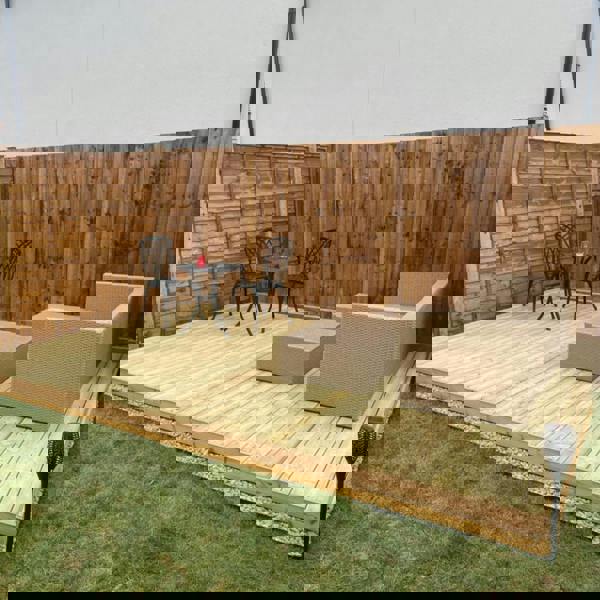 LayzeeDeck, Chunky Timber Decking Kit, various sizes, quality Redwood timber, complete Kit