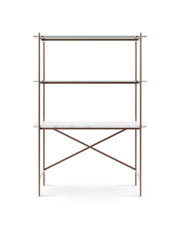 Adriana Desk and bookshelf by Gillmore British Design © GillmoreSPACE Ltd
