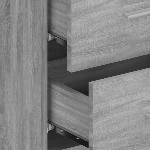Berkfield Bed Headboard with Cabinets Grey Sonoma Engineered Wood