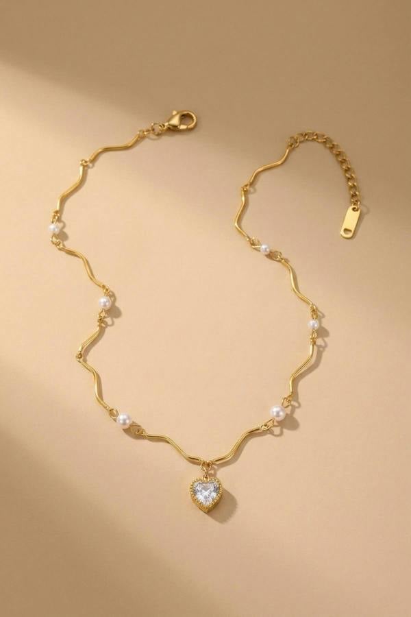 ARIIRA Magnolia Wavy Chain Pearl