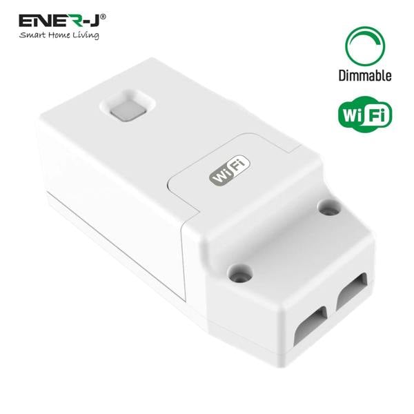 ENER-J ENERJ 1-Gang Wireless Kinetic Switch & 100W WiFi Dimmable Receiver Kit, White