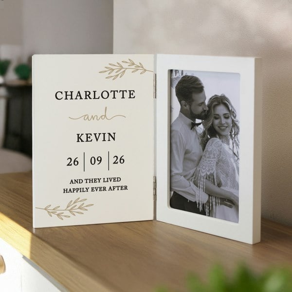 Personalised Memento Company Personalised Anniversary Wooden Hinged 6x4 Photo Frame