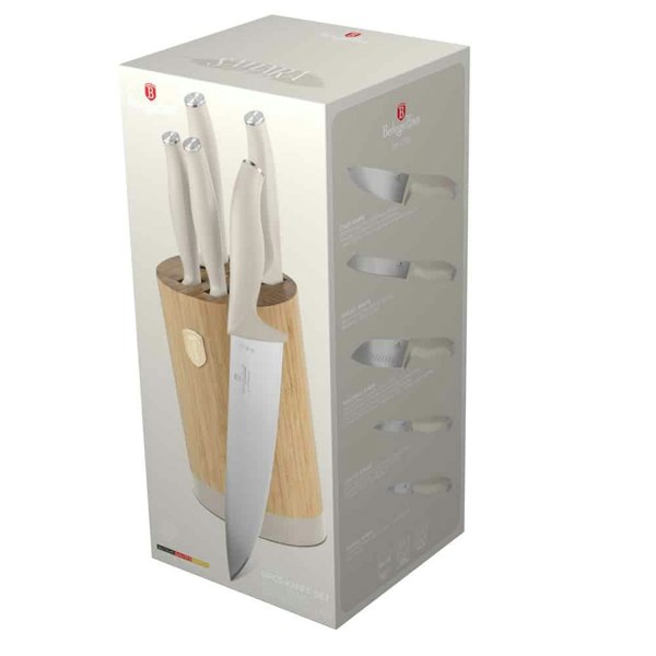 6 pcs knife set with BAMBOO stand Berlinger Haus BH2755