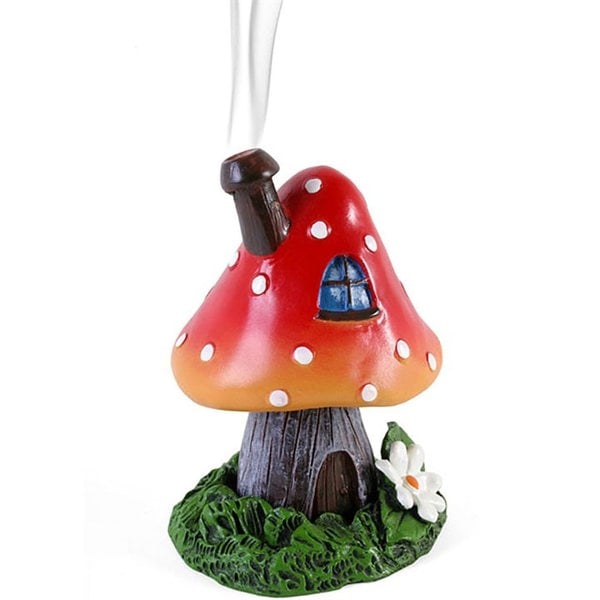 Serano Red Smoking Toadstool Incense Cone Holder