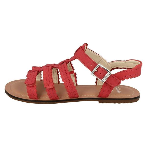 Clarks Girls Clarks Buckle Fastening Open Toe Sandals Loni Moon
