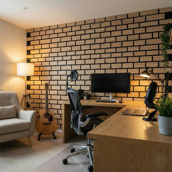 Britwall Acoustic Wall Panel Brick Pattern PET + MDF Pack of 4 – Brick Pattern