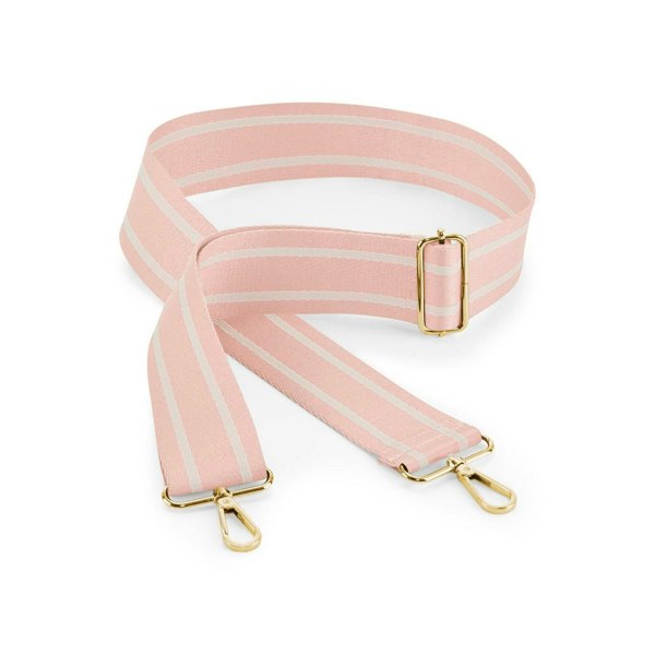 Bagbase Boutique Striped Adjustable Bag Strap - Soft Pink/Oyster