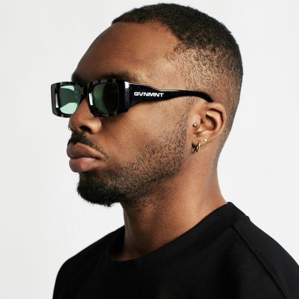 Vanguard Sunglasses - Black / Emerald Green - GVNMNT Clothing Co', European streetwear.