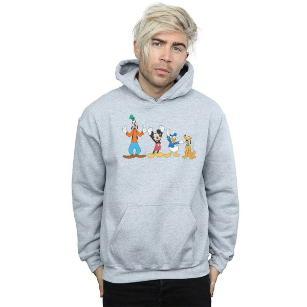 Disney Mens Mickey Mouse Friends Hoodie - Sports Grey