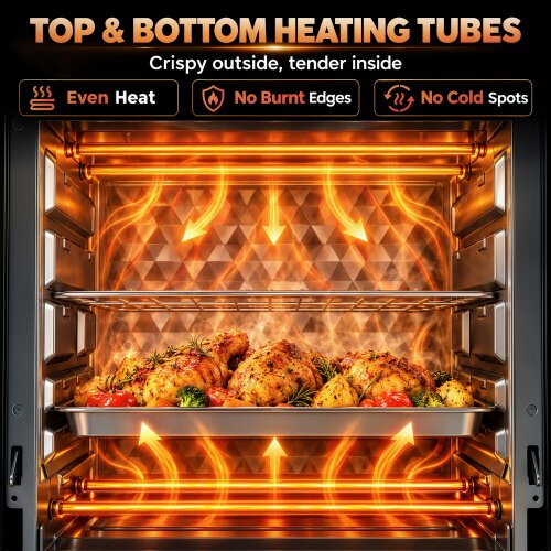 HOMCOM Mini Oven, 15 L Electric Oven and Grill, 60 Minute Timer, Black