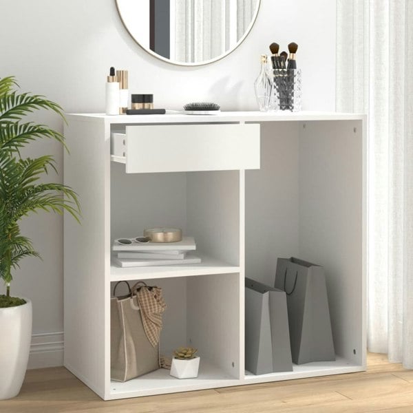 Berkfield Cosmetic Cabinet White 80x40x75 cm Engineered Wood