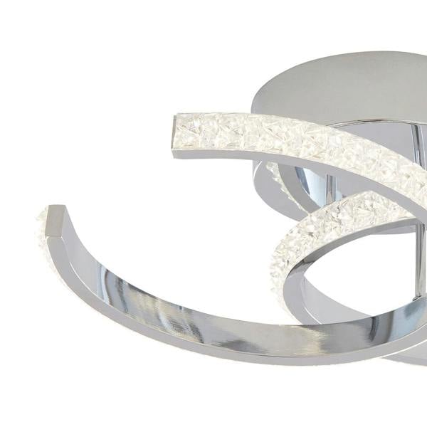 Pagazzi Lighting Veloria Chrome LED Flush Ceiling Light