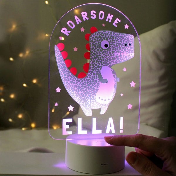 Personalised Memento Company Personalised Roarsome Dinosaur LED Colour Changing Night Light