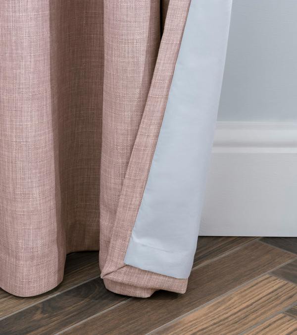 Smart Living Linen Look Blackout Eyelet Curtain - Blush