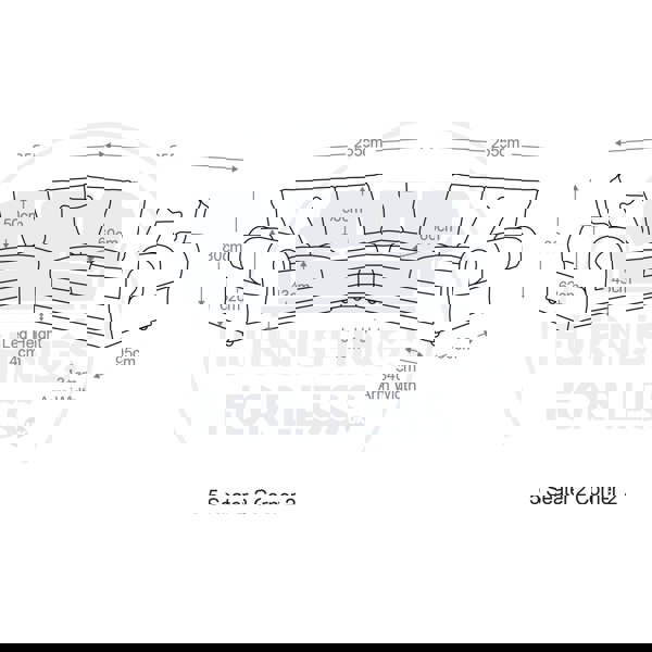 Furnishings For Less Portland Mixed Fabric Cord 5 Seater Corner Sofa
