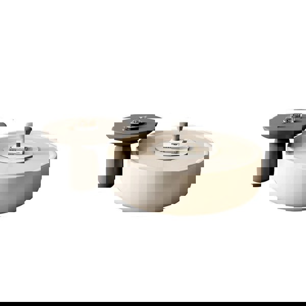 Cenhelm Nesting Coffee Table Set, Cream And Black-Rit Concept-Rit Concept