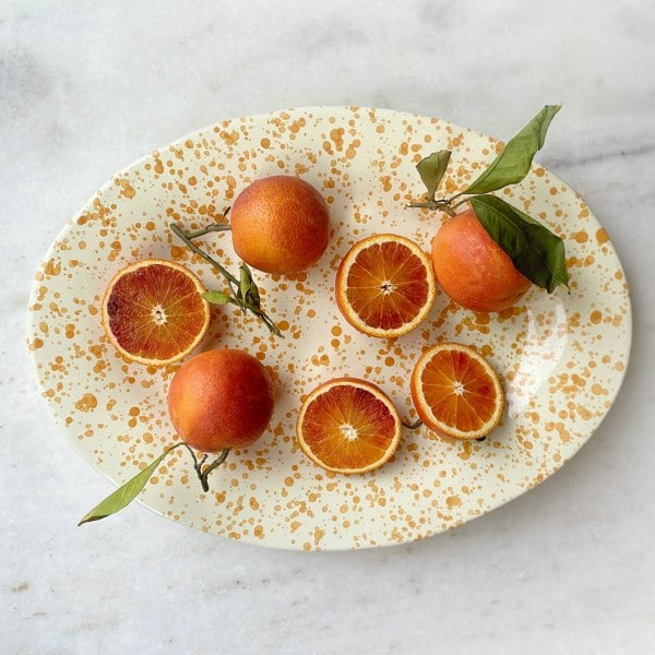 Hot Pottery Serving Platter Burnt Orange