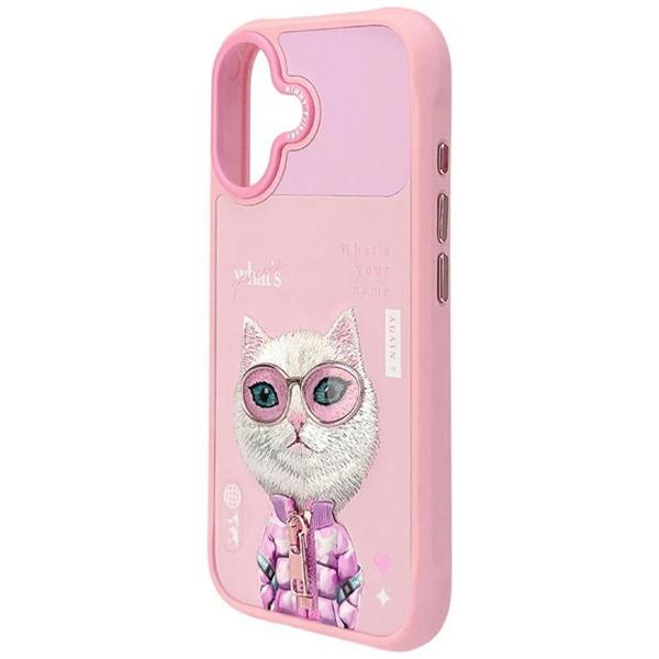 Nimmy Friends Nimmy Cool & Cute 2.0 White Rich & Beauty Cat Case with MagSafe for iPhone 17 6.3" Pink - N-KMLL-IP17-04