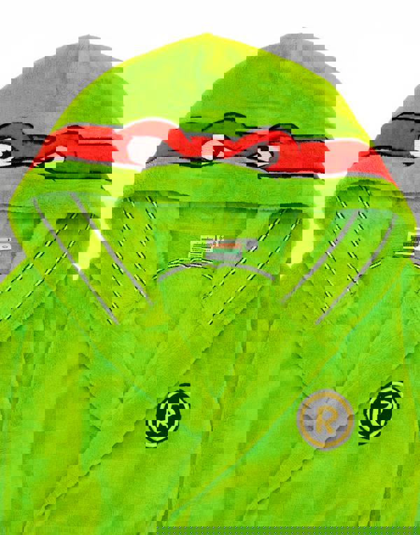 Teenage Mutant Ninja Turtles Boys Green Raphael Hooded Bathrobe