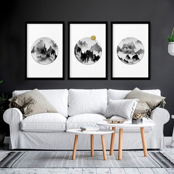 Art wall for living room | set of 3 wall art prints