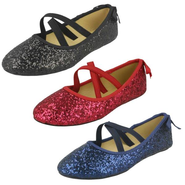Spot On Girls Spot On Elastic Strap Ballerinas