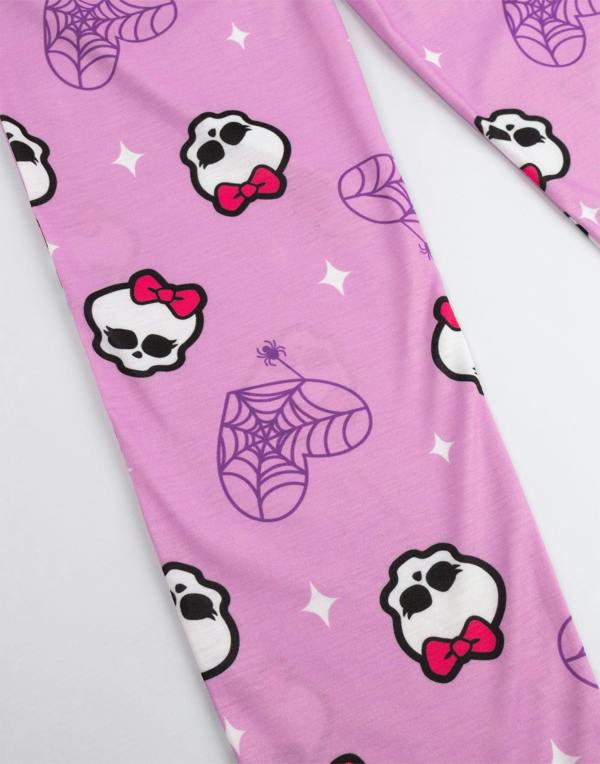 Vanilla Underground Monster High Girls Pink Character Long Sleeve Long Leg Pyjama Set