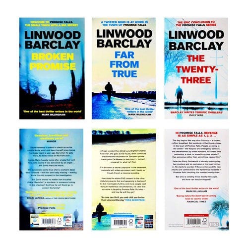 Promise Falls Trilogy by Linwood Barclay Broken Promise, Far From True & The Twenty-Three