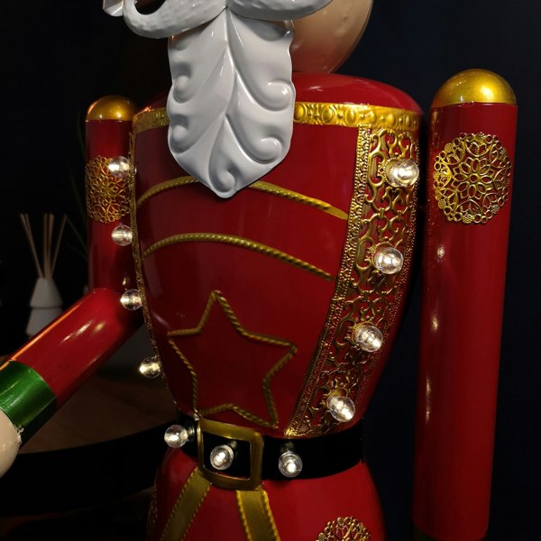 Samuel Alexander 119cm Light Up Nutcracker Soldier LED Christmas Wooden Ornament Home Decoration