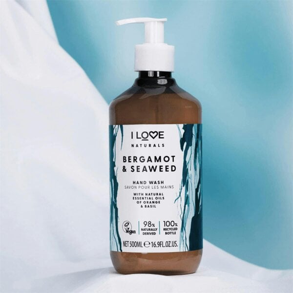 I LOVE Naturals Bergamot & Seaweed Hand Wash, 2 x 500ml