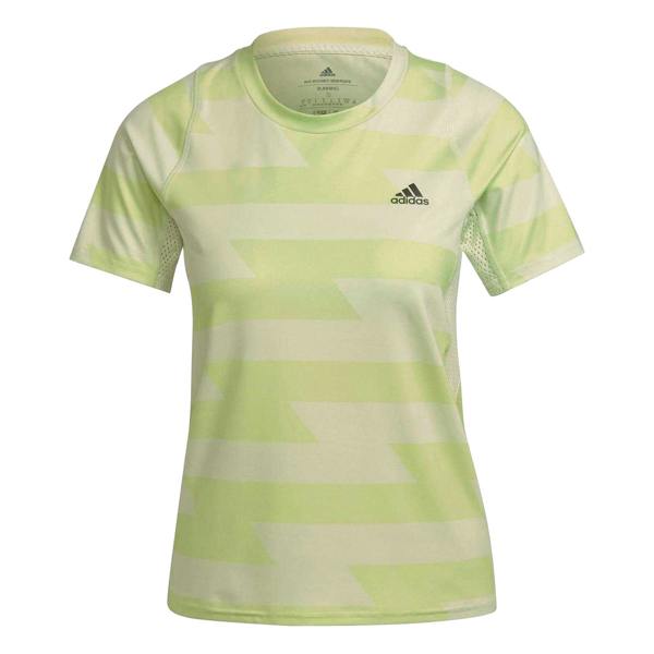 Adidas Womens/Ladies All-Over Print Aeroready T-Shirt - Lime Green - 