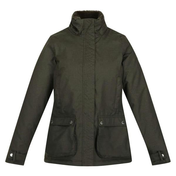 Regatta Womens/Ladies Leighton Plaid Waterproof Jacket - Dark Khaki - 