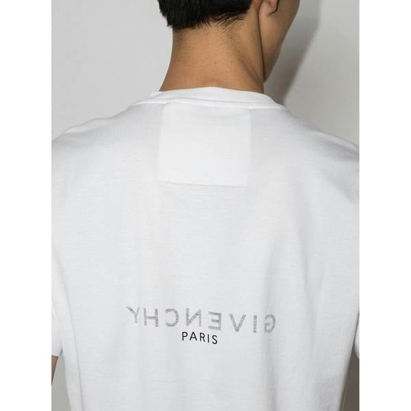 Givenchy Reverse Paris Logo Print Oversized T-Shirt   in  White