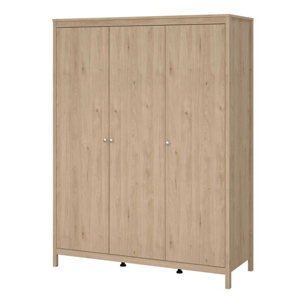 Wyld Haus Gossmere Hickory Oak Effect Wardrobe 3 Doors