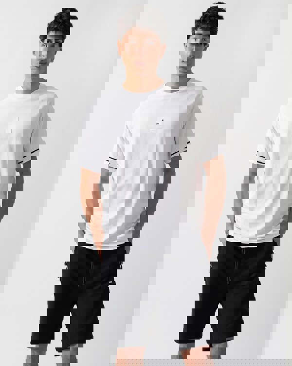 BOSS Green Tee Rib AC Mens T-Shirts - White 100