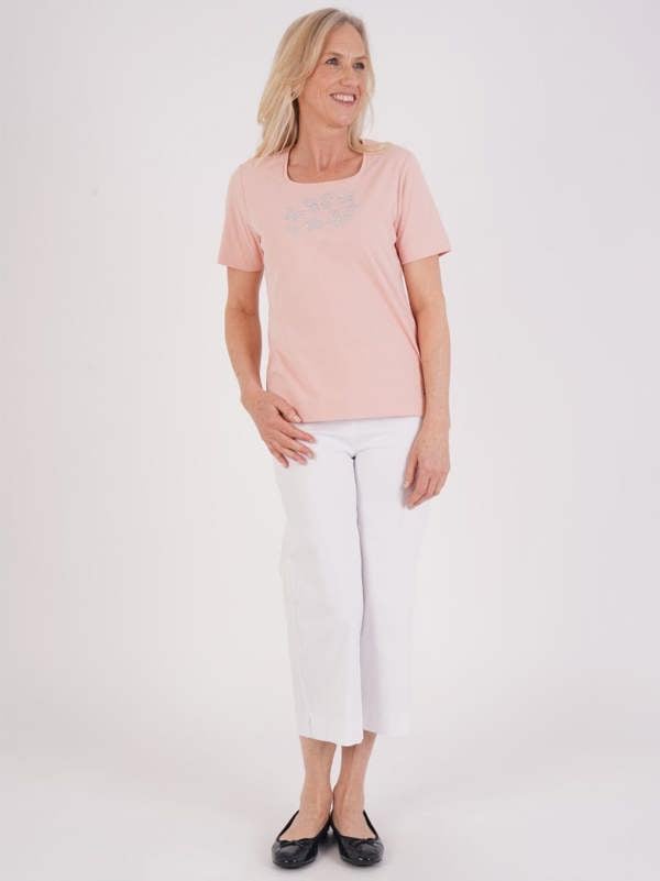 TIGI Butterfly Floral Embellished Top