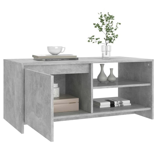Berkfield Coffee Table Concrete Grey 102x50x45 cm Engineered Wood