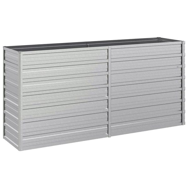 Berkfield Garden Raised Bed 160x40x77 cm Galvanized Steel Silver